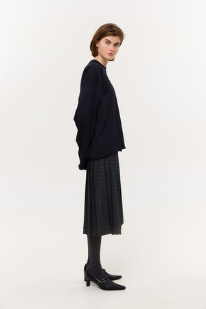 Pleated midi skirt SS23 grey