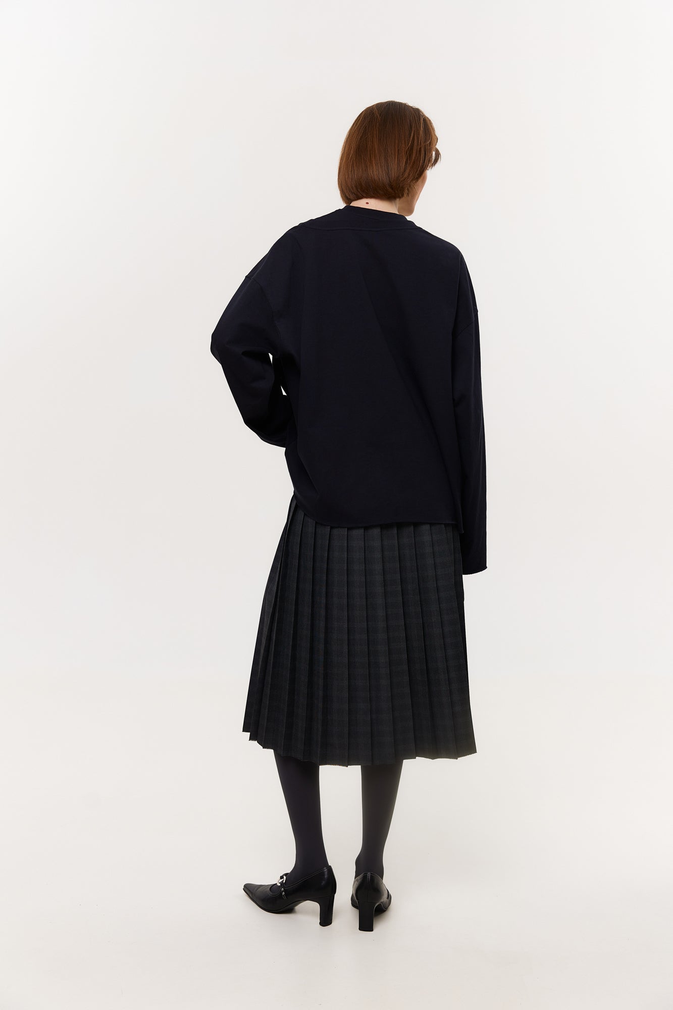 Pleated midi skirt SS23 grey