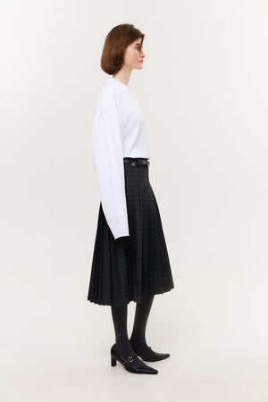 Pleated midi skirt SS23 grey