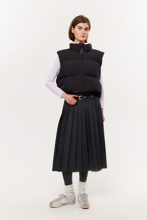 Pleated midi skirt SS23 grey