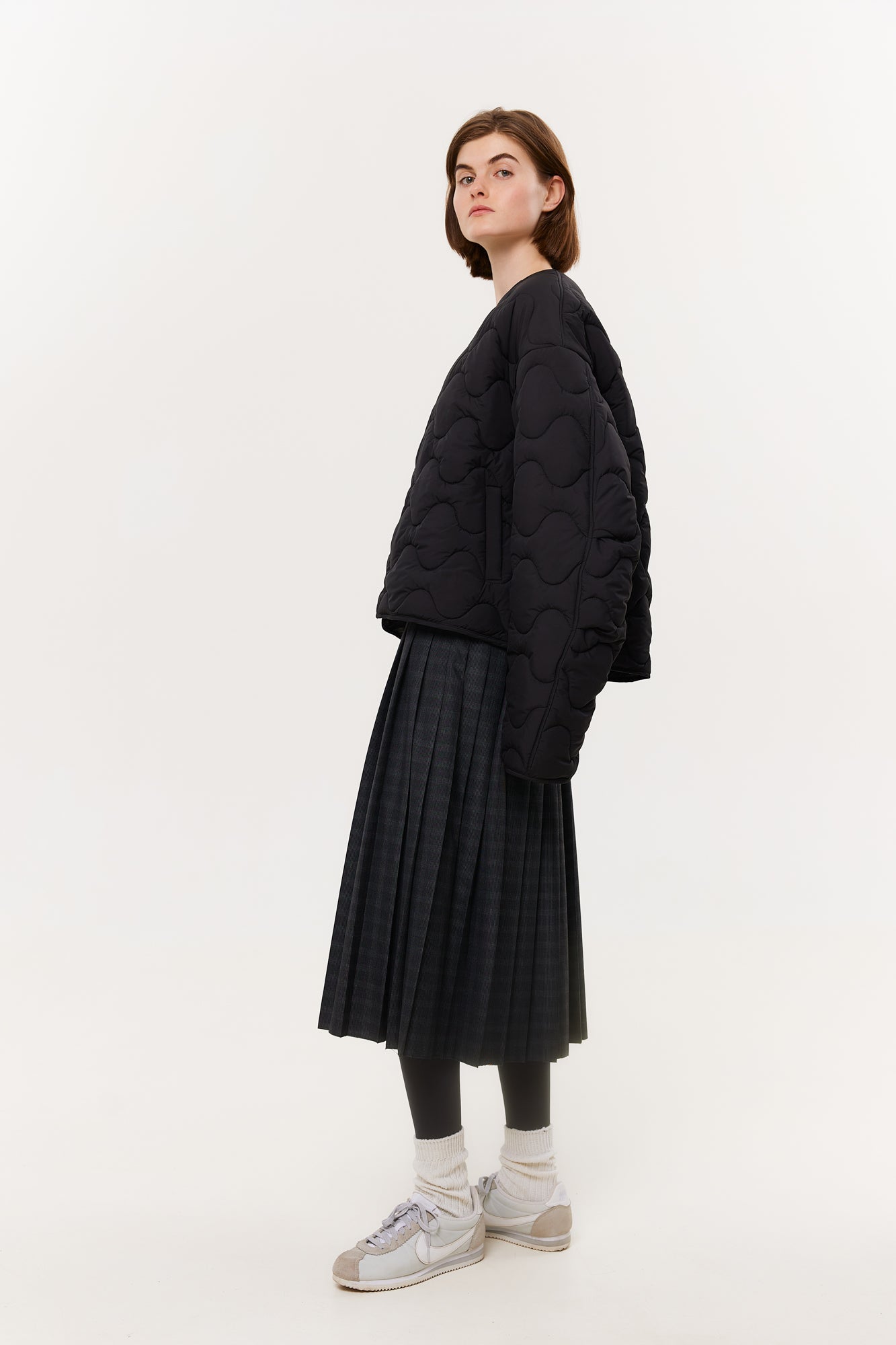 Pleated midi skirt SS23 grey