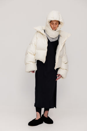 Milk short down jacket FW